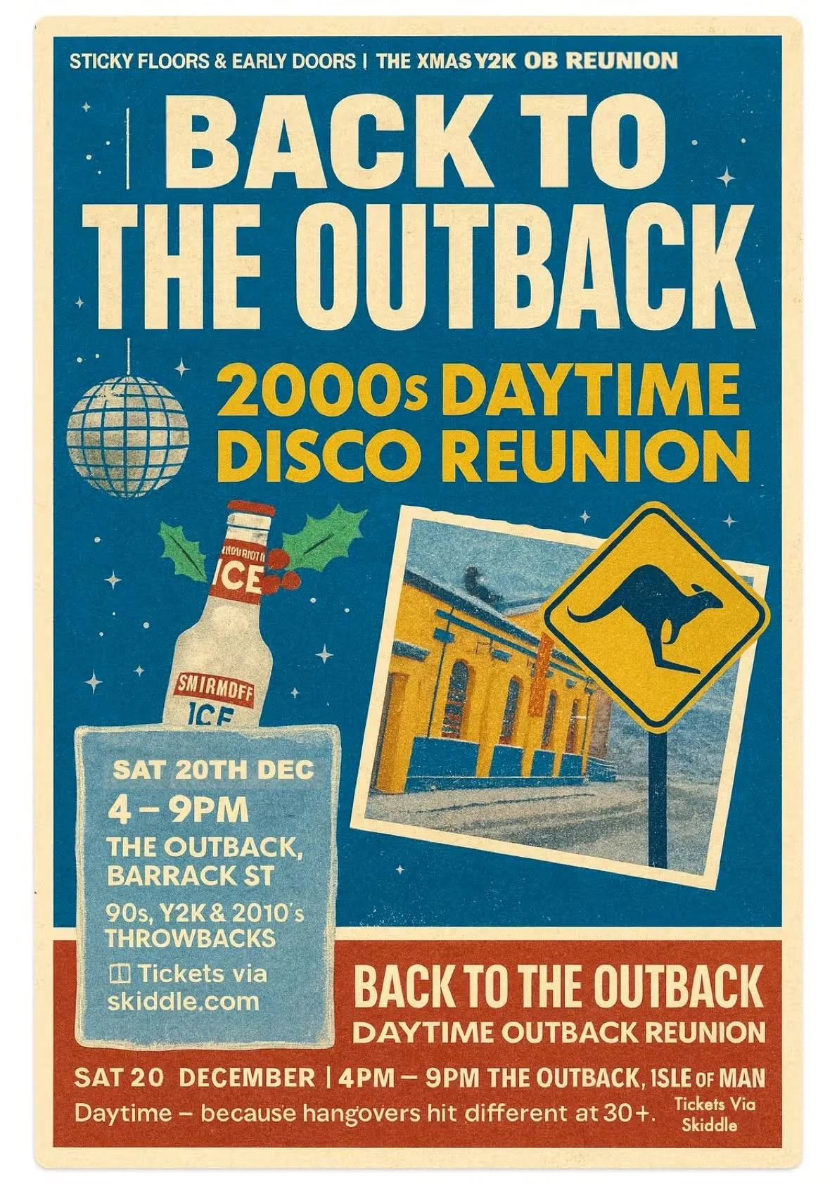 Poster from the first Back to the Outback: 2000s Daytime Disco Reunion, Saturday 20th December